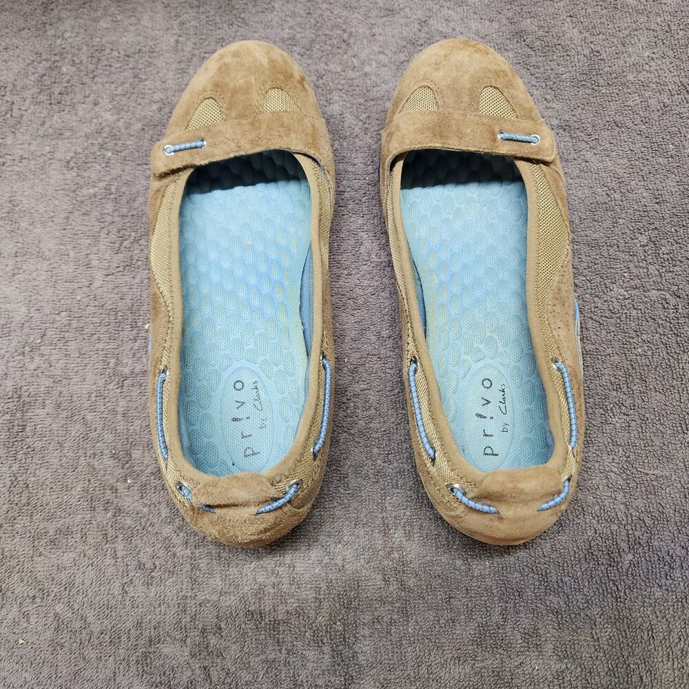 Clarks Privo Slip on shoes suede women size 6.5 sh5